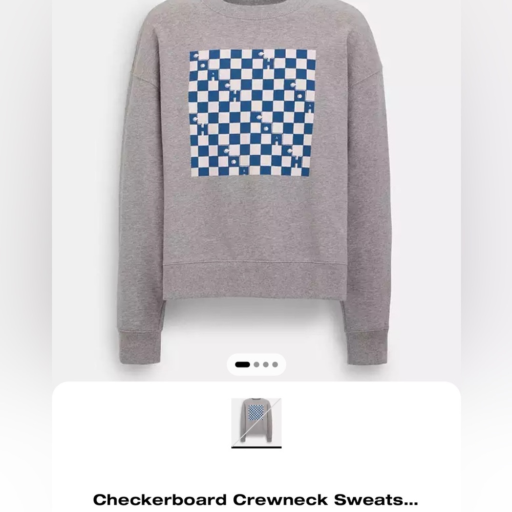 Coach XXL heather gray crewneck sweatshirt